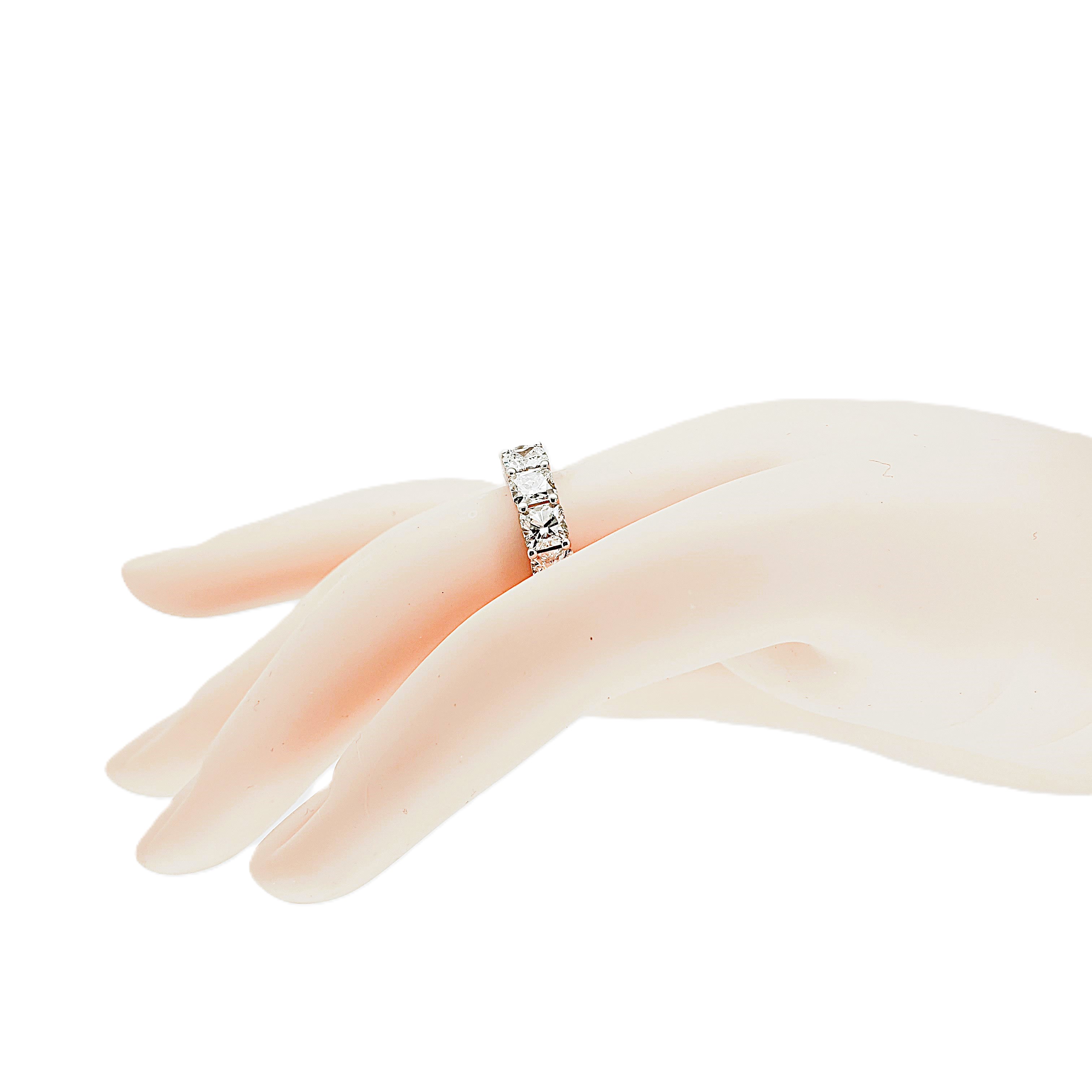 Cushion Cut Eternity Band